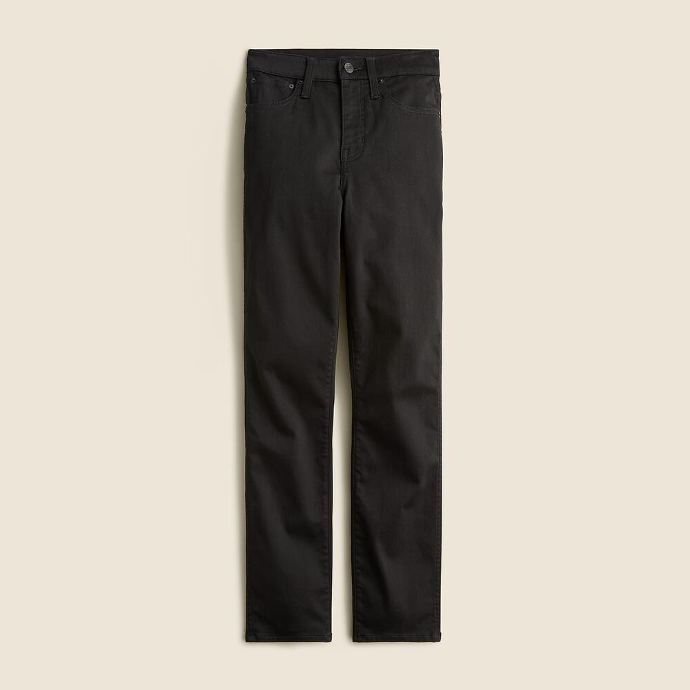 J.Crew Denim Curvy Vintage Straight Jean Black High Waist Stretch Casual 29 NWT